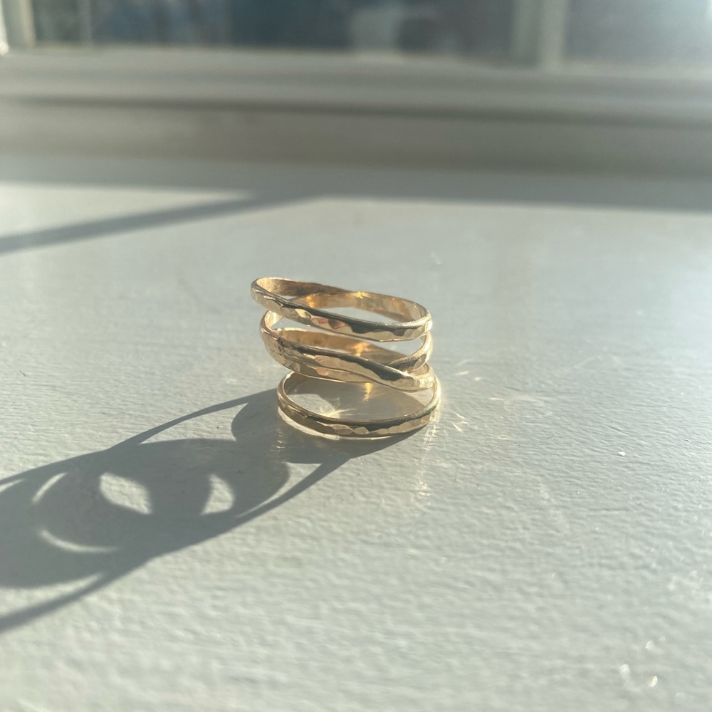 Gold Plated Infinity Statement Ring - image 1